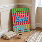 Bold Stripe Hype 1 - Seta Zakian - Framed Canvas Wall Art Print | House Prints