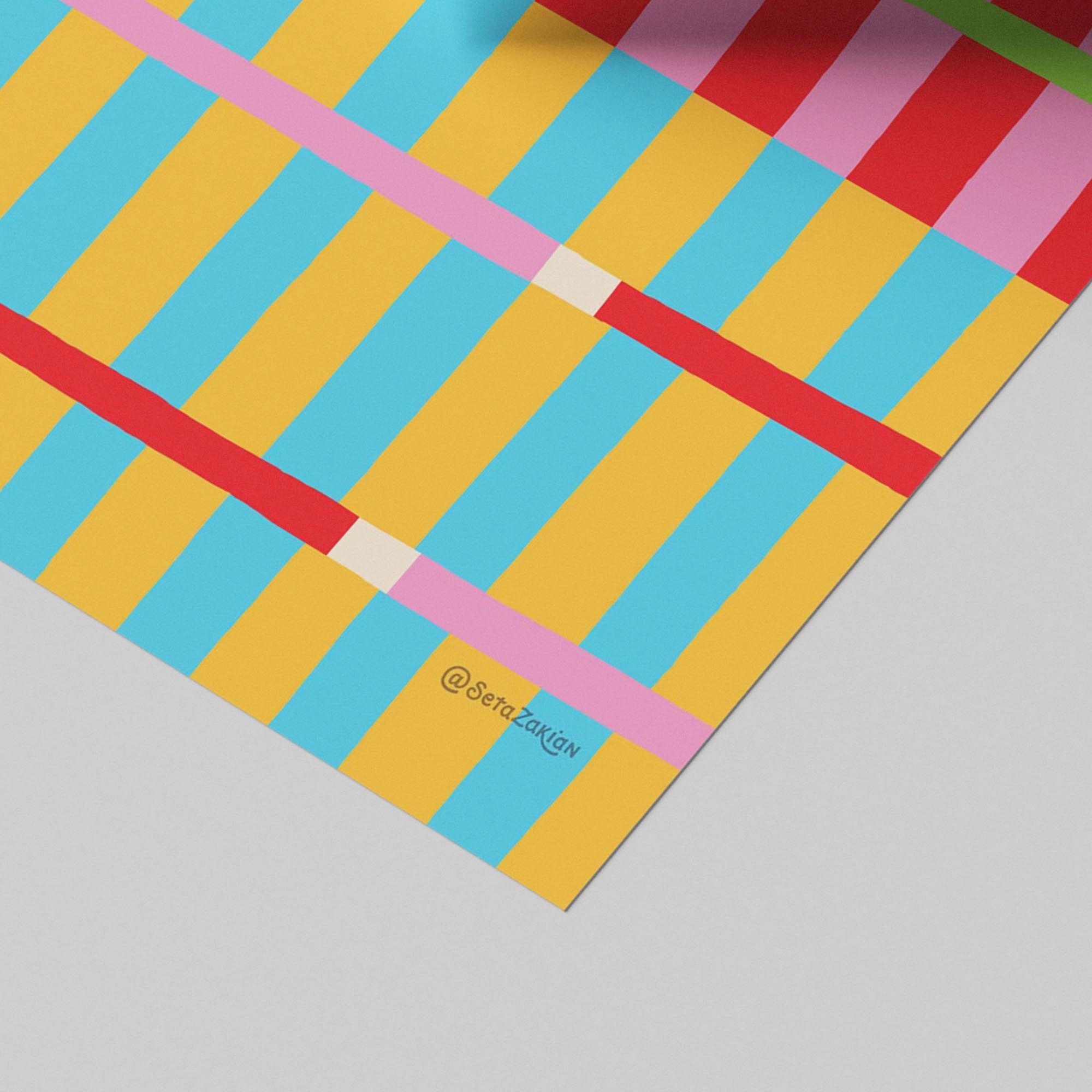 Bold Stripe Hype 1 - Seta Zakian - Rolled Poster Wall Art Print | House Prints
