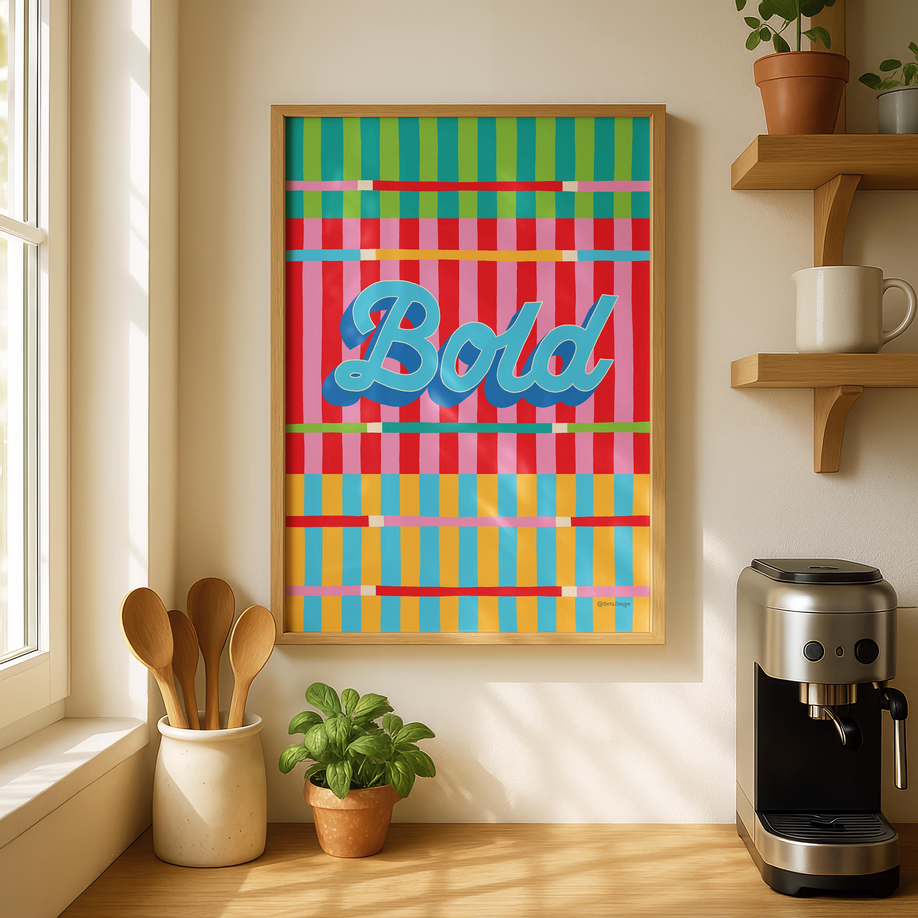 Bold Stripe Hype 1 - Seta Zakian - Rolled Poster Wall Art Print | House Prints