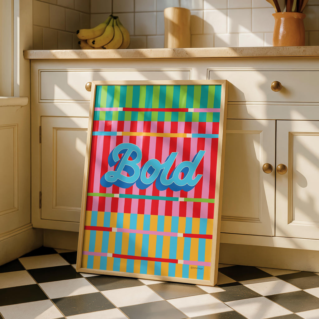 Bold Stripe Hype 1 - Seta Zakian - Rolled Poster Wall Art Print | House Prints
