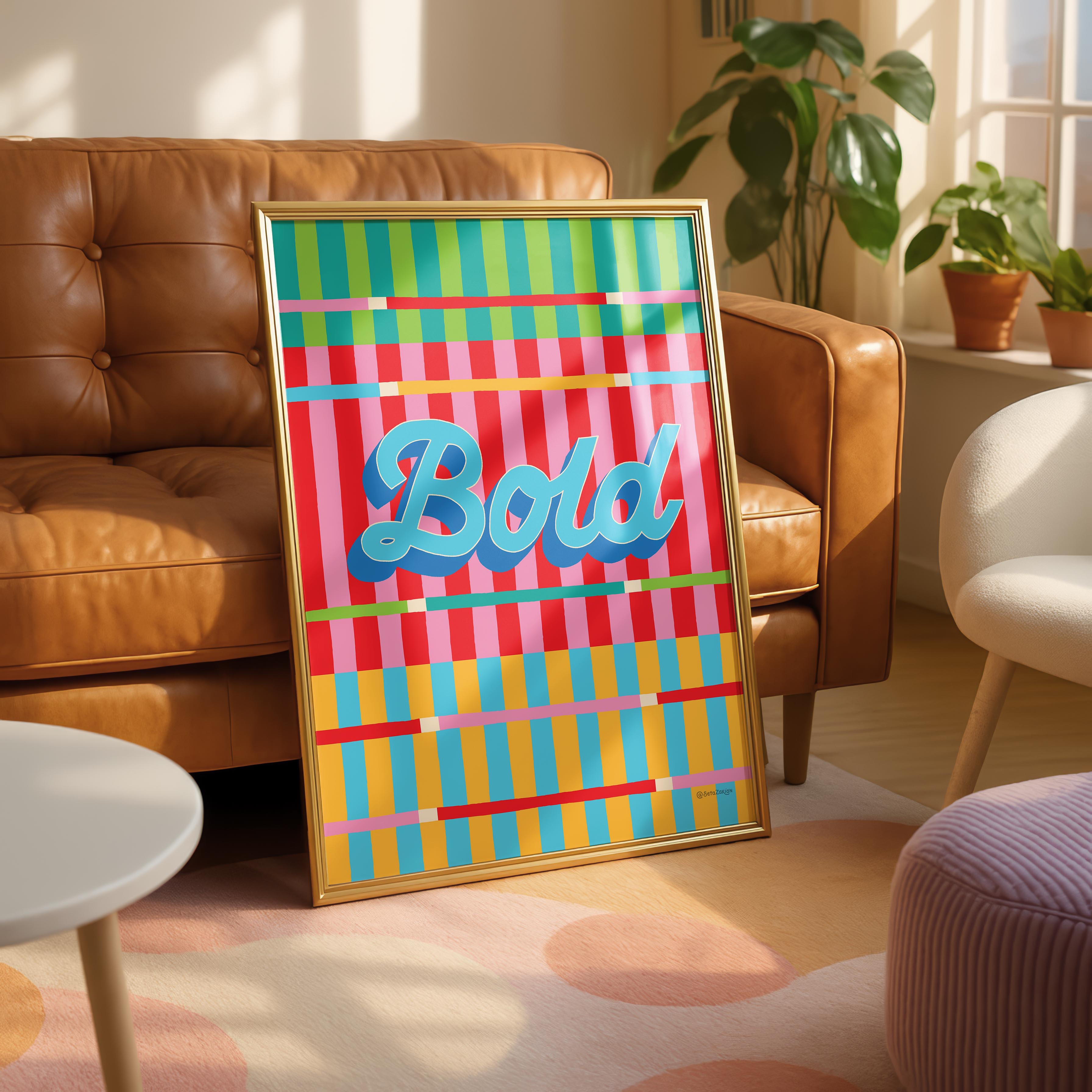 Bold Stripe Hype 1 - Seta Zakian - Rolled Poster Wall Art Print | House Prints