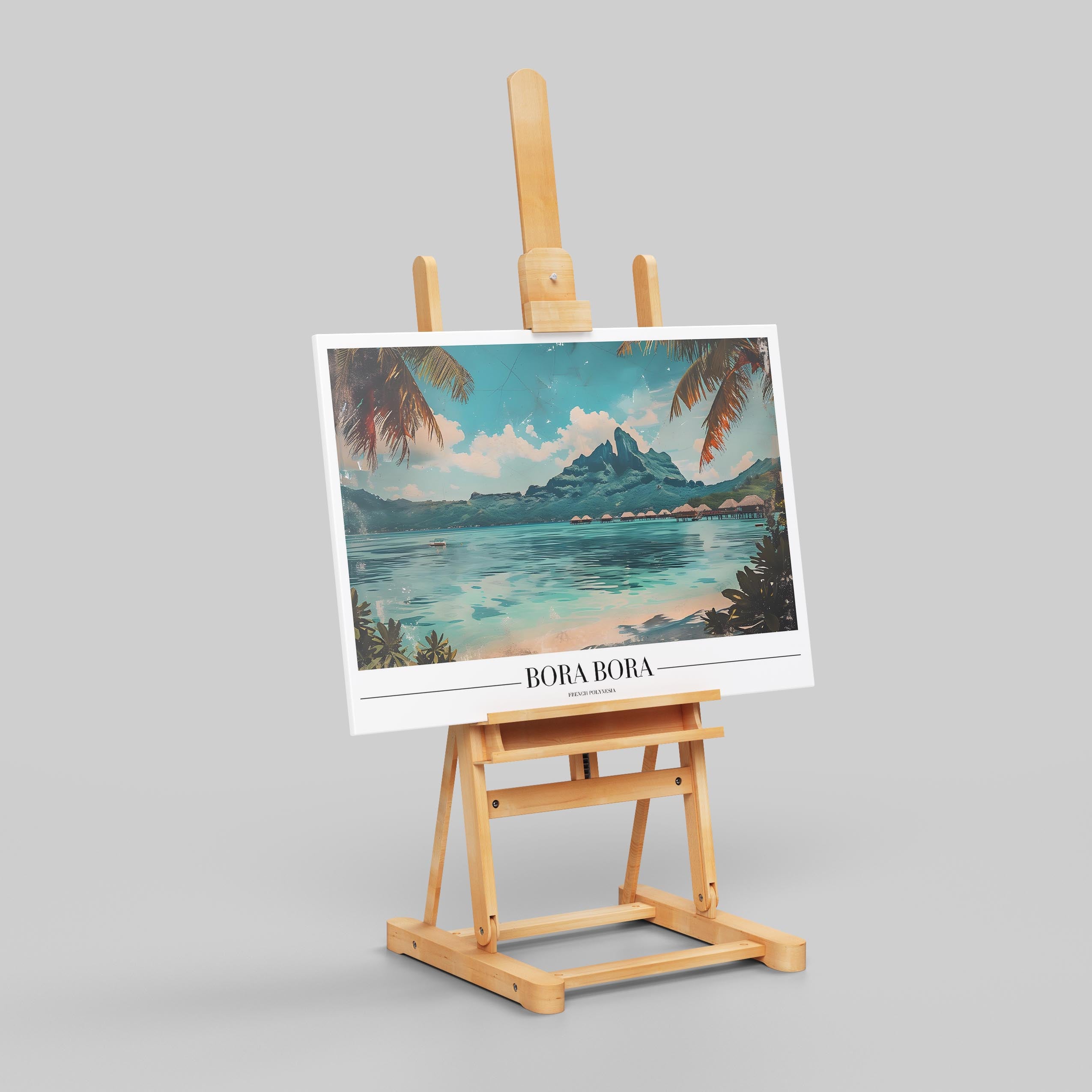 Bora Bora City World Travel - Framed Canvas Wall Art Print | House Prints