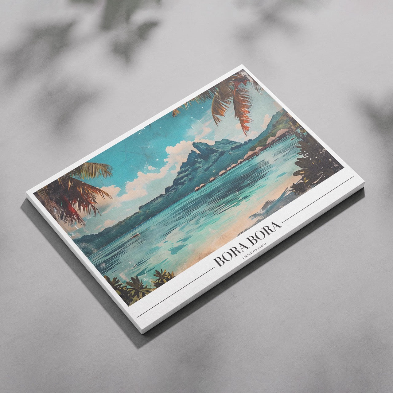 Bora Bora City World Travel - Framed Canvas Wall Art Print - House Prints