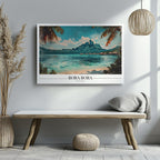 Bora Bora City World Travel - Framed Canvas Wall Art Print | House Prints