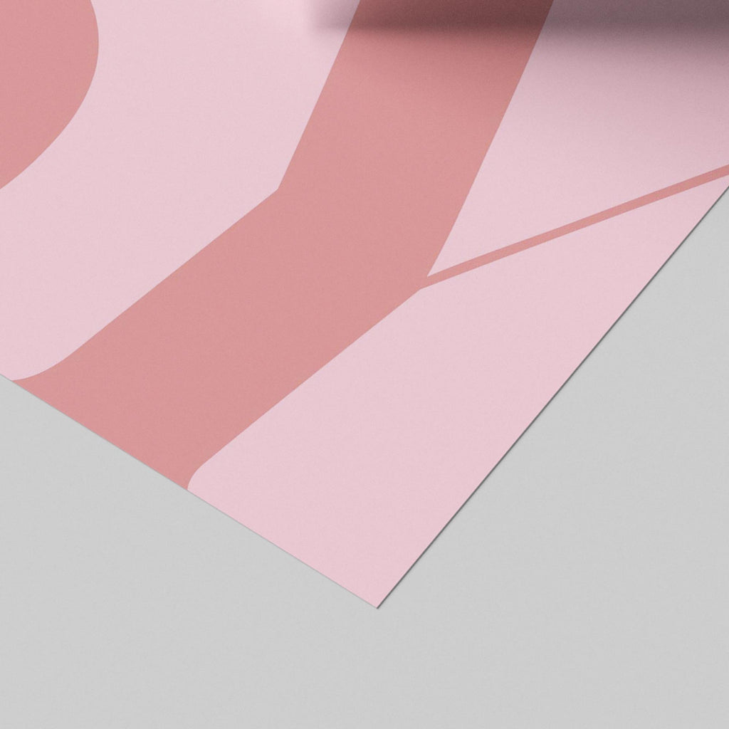 Baby Pink Modern Bold Text - Rolled Poster Wall Art Print