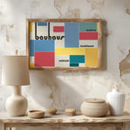 Modern Bauhaus Colourful Geometric Shapes - Rolled Poster Wall Art Print | House Prints