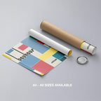 Modern Bauhaus Colourful Geometric Shapes - Rolled Poster Wall Art Print | House Prints