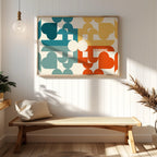 Abstract Bauhaus Bold Geometric Colours - Rolled Poster Wall Art Print | House Prints