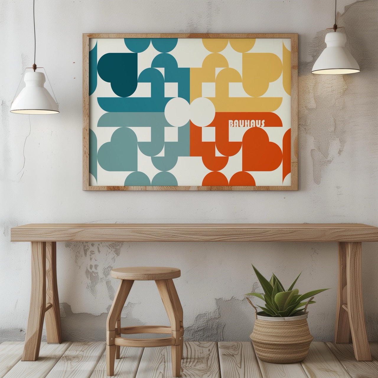 Abstract Bauhaus Bold Geometric Colours - Rolled Poster Wall Art Print - House Prints