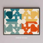 Abstract Bauhaus Bold Geometric Colours - Rolled Poster Wall Art Print | House Prints