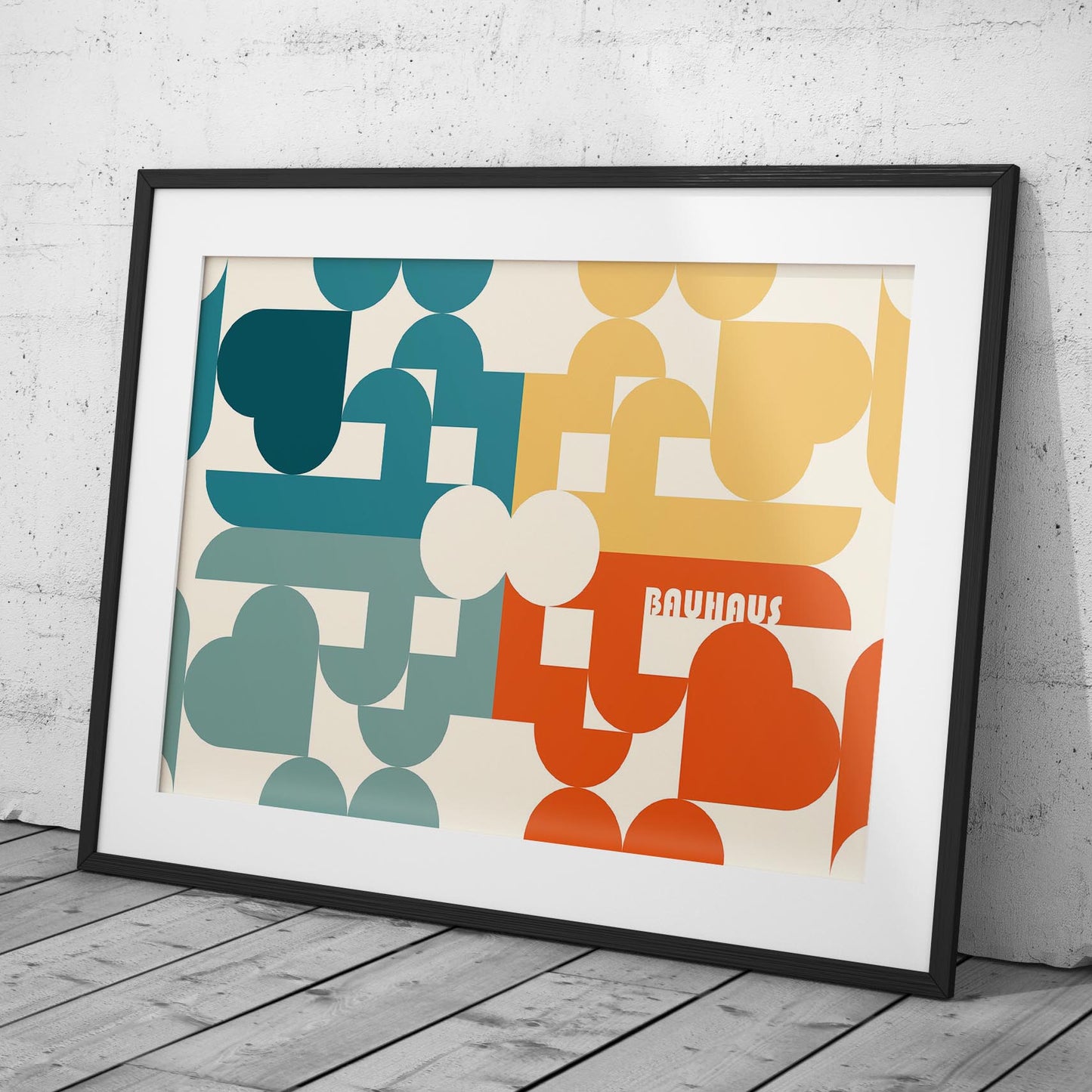 Abstract Bauhaus Bold Geometric Colours - Rolled Poster Wall Art Print - House Prints
