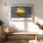 Geometric Bauhaus 1931 Yellow & Black Lines - Rolled Poster Wall Art Print | House Prints
