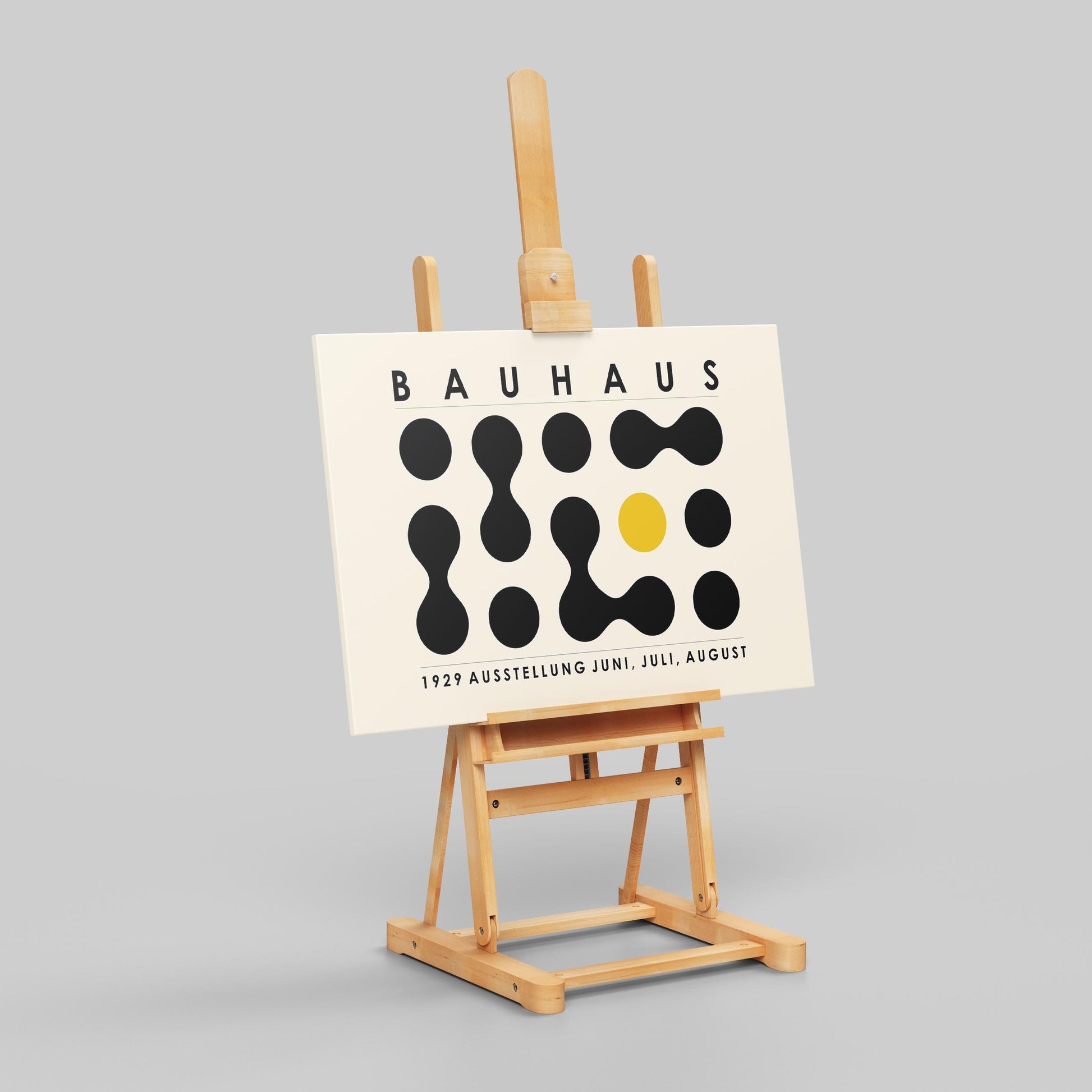 Bauhaus Ausstellung 1929 Abstract Dot Pattern - Framed Canvas Wall Art Print - House Prints