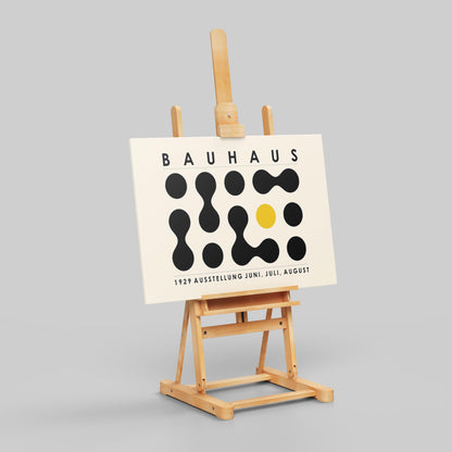 Bauhaus Ausstellung 1929 Abstract Dot Pattern - Framed Canvas Wall Art Print - House Prints