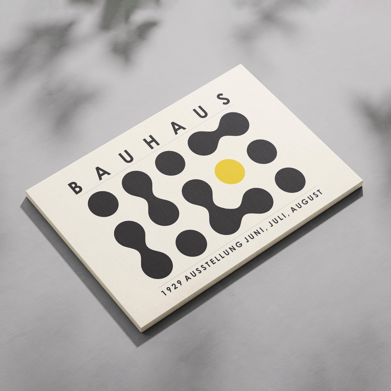 Bauhaus Ausstellung 1929 Abstract Dot Pattern - Framed Canvas Wall Art Print - House Prints