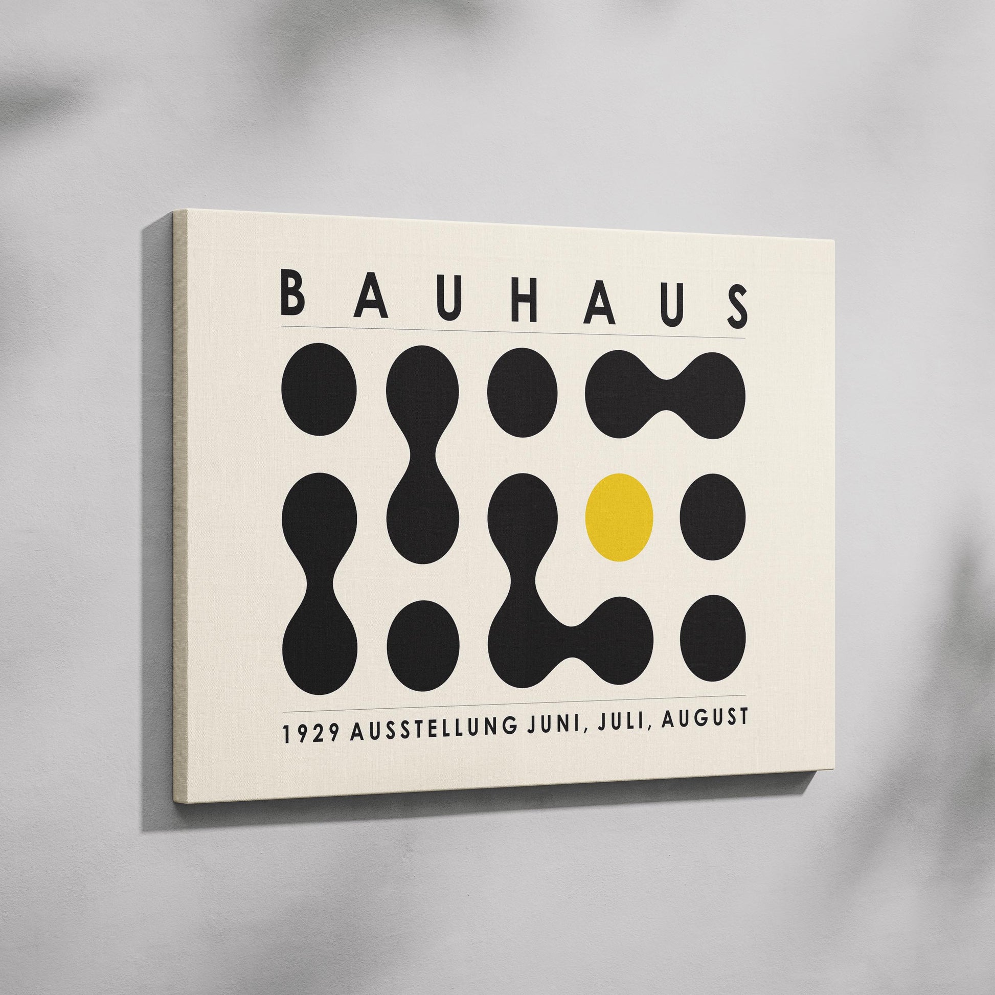 Bauhaus Ausstellung 1929 Abstract Dot Pattern - Framed Canvas Wall Art Print - House Prints