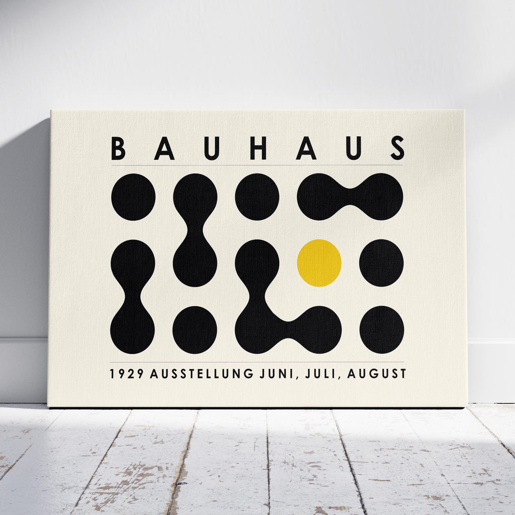 Bauhaus Ausstellung 1929 Abstract Dot Pattern - Framed Canvas Wall Art Print | House Prints