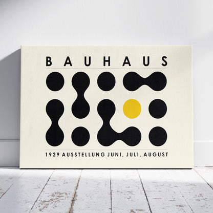 Bauhaus Ausstellung 1929 Abstract Dot Pattern - Framed Canvas Wall Art Print - House Prints