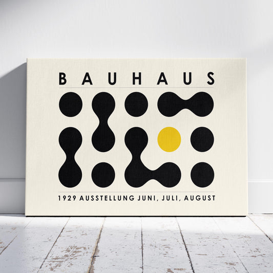 Bauhaus Ausstellung 1929 Abstract Dot Pattern - Framed Canvas Wall Art Print - House Prints