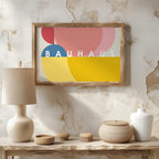 Colourful Abstract Bauhaus Geometric Shapes - Rolled Poster Wall Art Print | House Prints