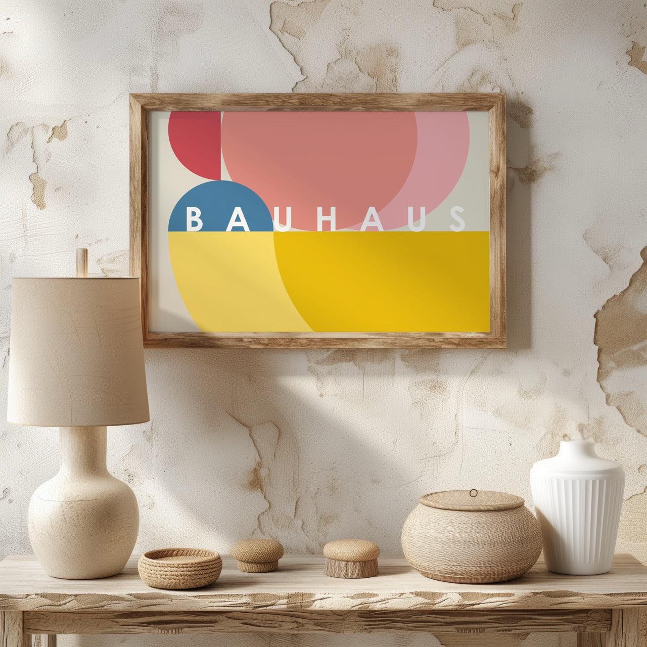Colourful Abstract Bauhaus Geometric Shapes - Rolled Poster Wall Art Print | House Prints