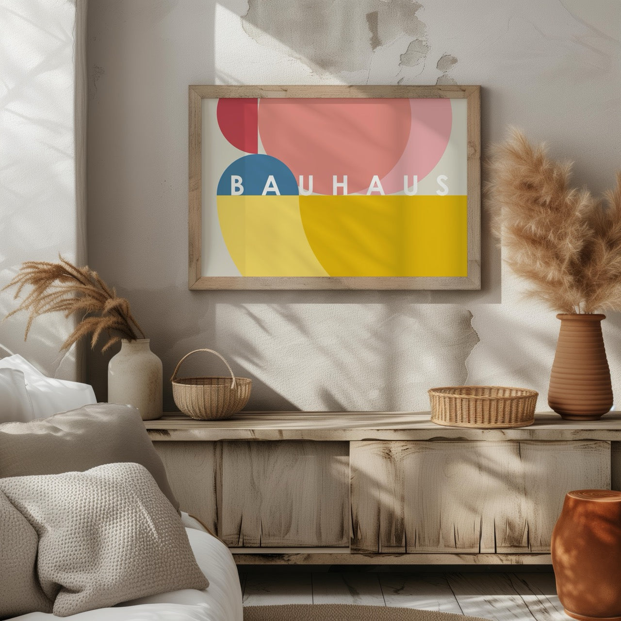 Colourful Abstract Bauhaus Geometric Shapes - Rolled Poster Wall Art Print | House Prints