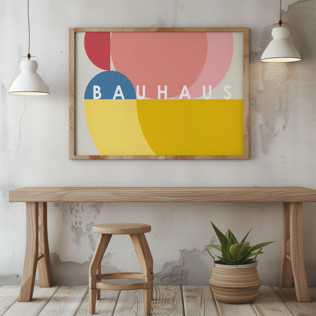 Colourful Abstract Bauhaus Geometric Shapes - Rolled Poster Wall Art Print | House Prints