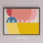 Colourful Abstract Bauhaus Geometric Shapes - Rolled Poster Wall Art Print | House Prints