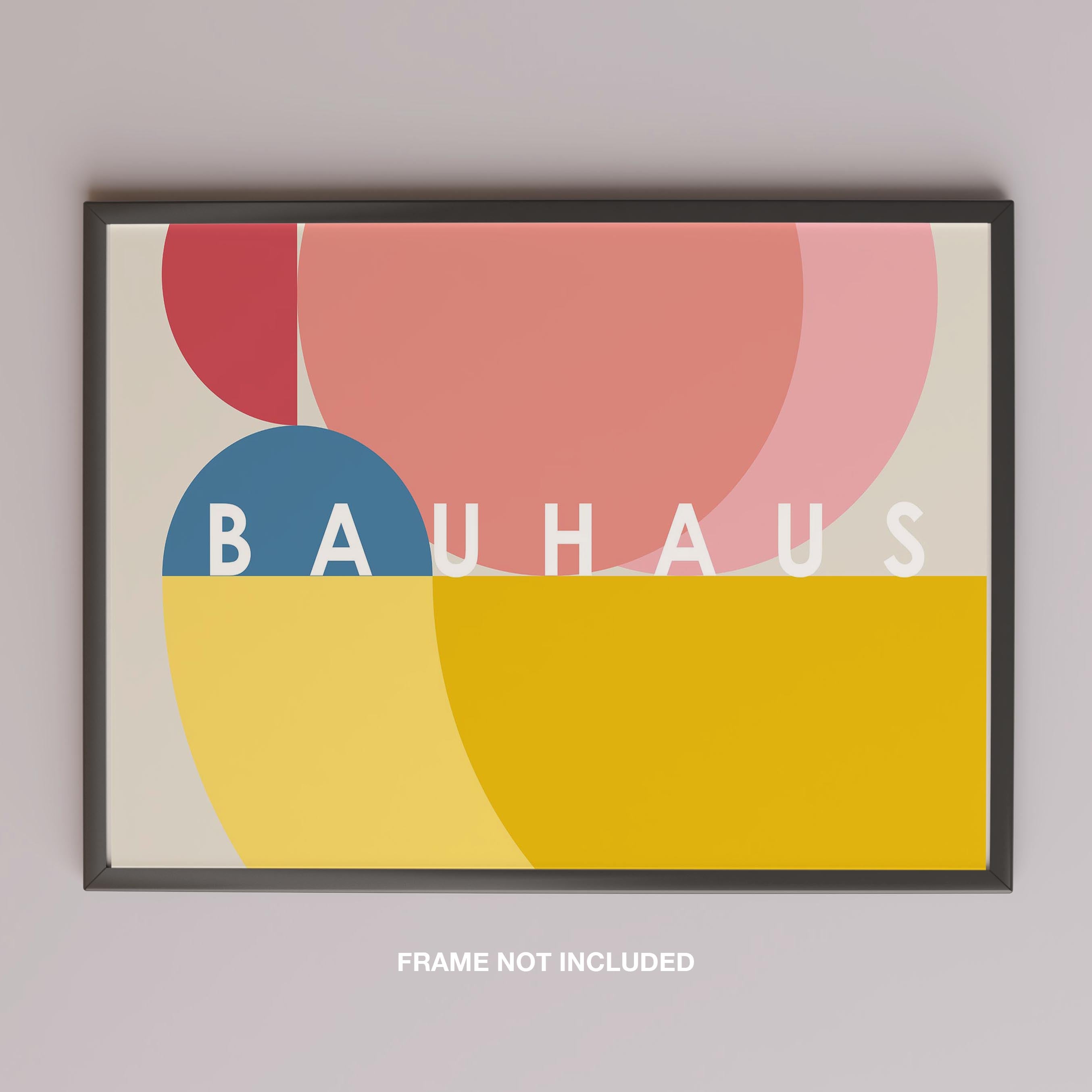 Colourful Abstract Bauhaus Geometric Shapes - Rolled Poster Wall Art Print | House Prints