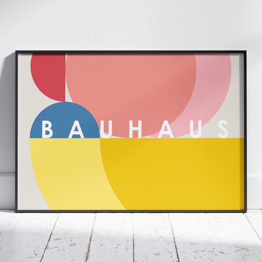 Colourful Abstract Bauhaus Geometric Shapes - Rolled Poster Wall Art Print - House Prints