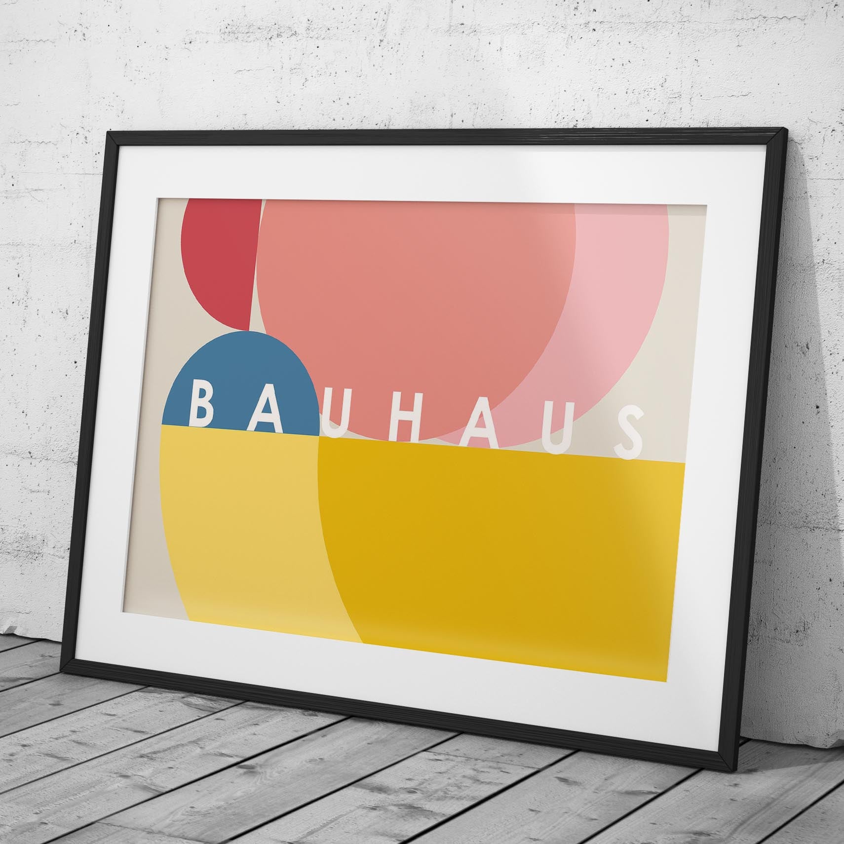 Colourful Abstract Bauhaus Geometric Shapes - Rolled Poster Wall Art Print | House Prints