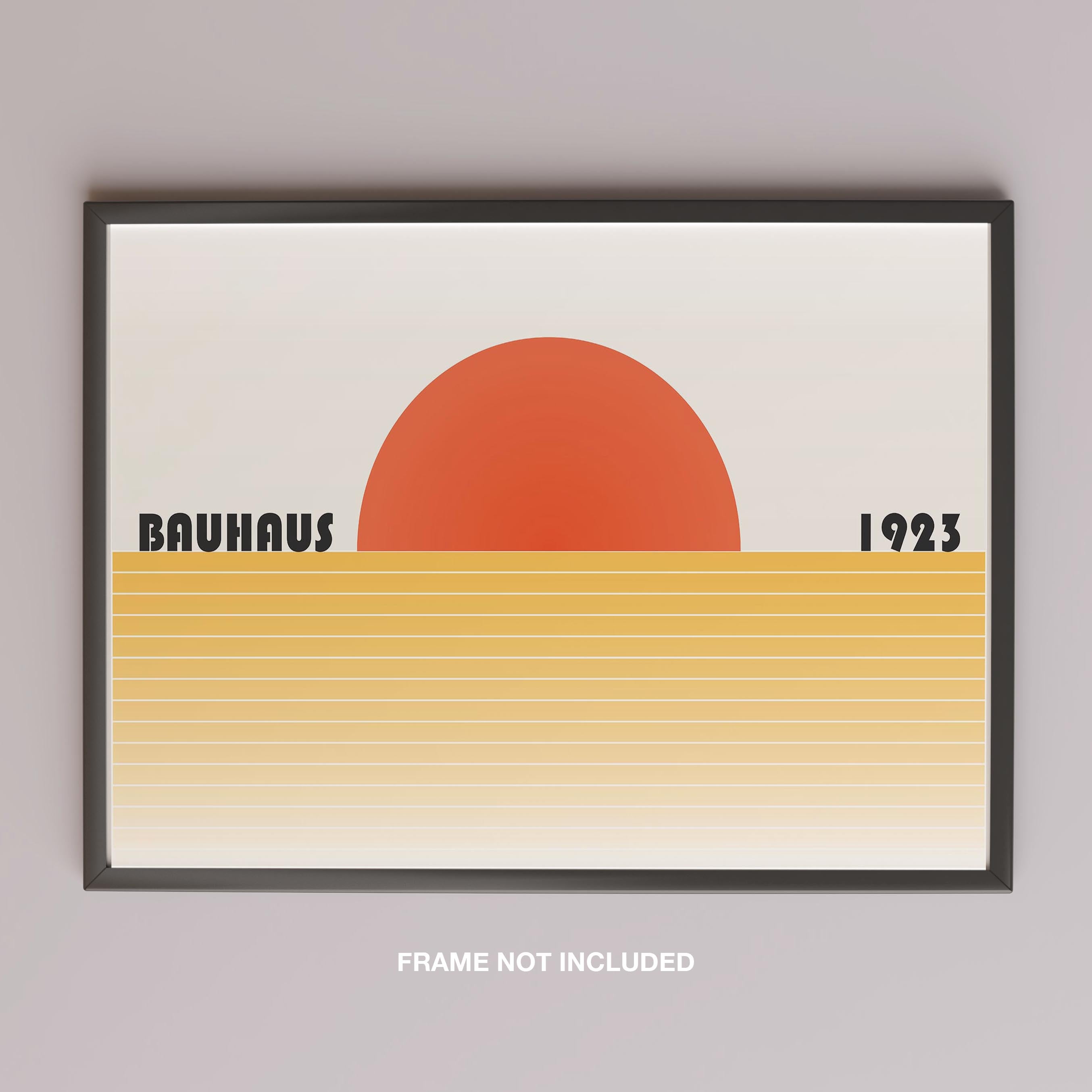Minimalist Bauhaus 1923 Abstract Sunset - Rolled Poster Wall Art Print | House Prints