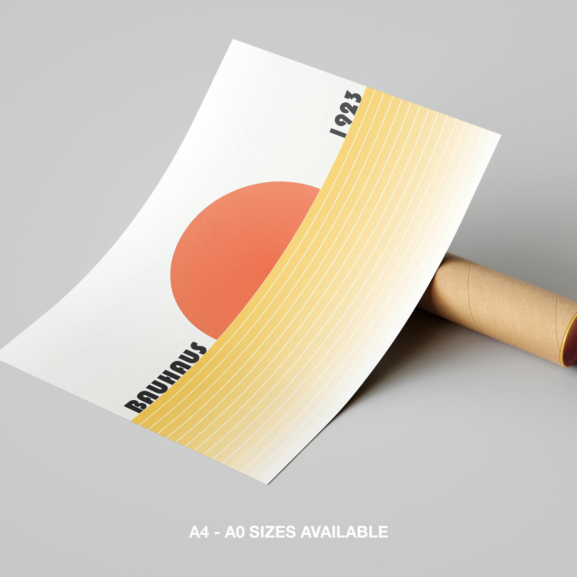 Minimalist Bauhaus 1923 Abstract Sunset - Rolled Poster Wall Art Print | House Prints