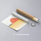Minimalist Bauhaus 1923 Abstract Sunset - Rolled Poster Wall Art Print | House Prints