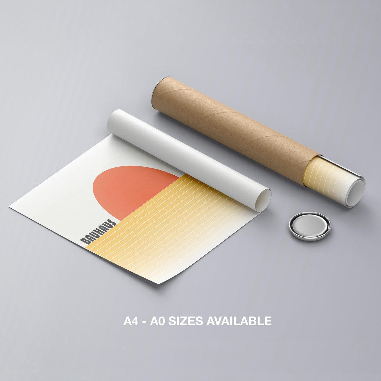 Minimalist Bauhaus 1923 Abstract Sunset - Rolled Poster Wall Art Print | House Prints
