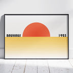 Minimalist Bauhaus 1923 Abstract Sunset - Rolled Poster Wall Art Print | House Prints