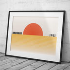 Minimalist Bauhaus 1923 Abstract Sunset - Rolled Poster Wall Art Print | House Prints