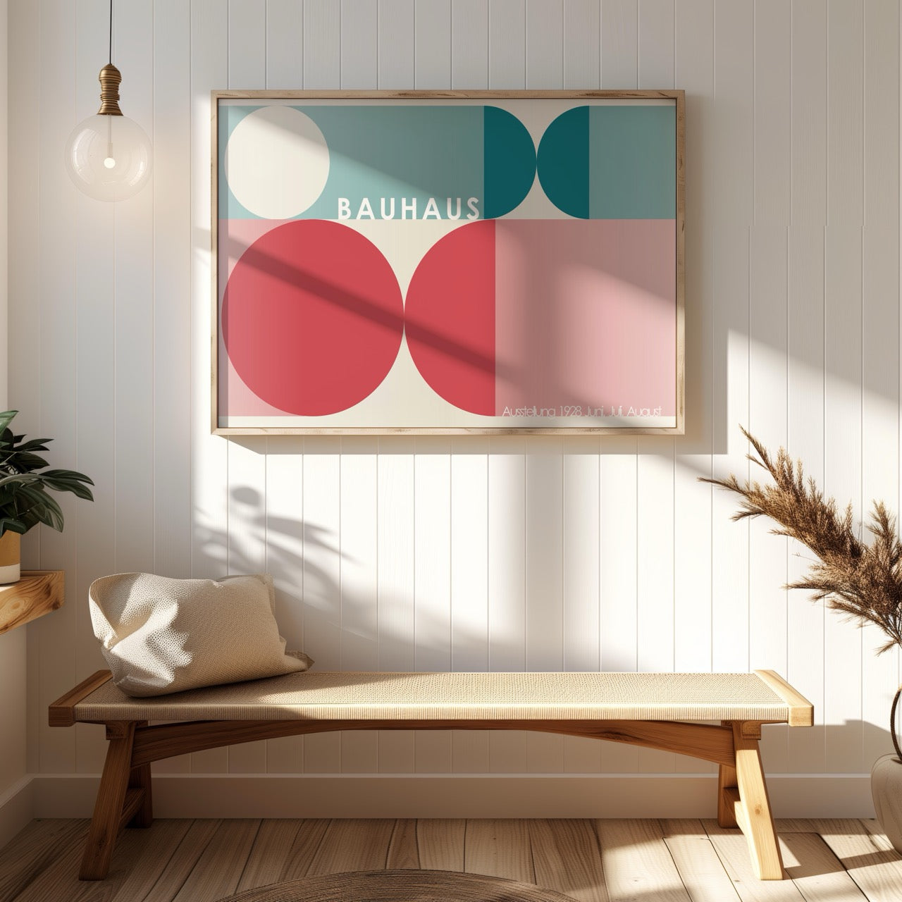 Abstract Colourful Bauhaus 1928 Geometric Circles - Rolled Poster Wall Art Print - House Prints