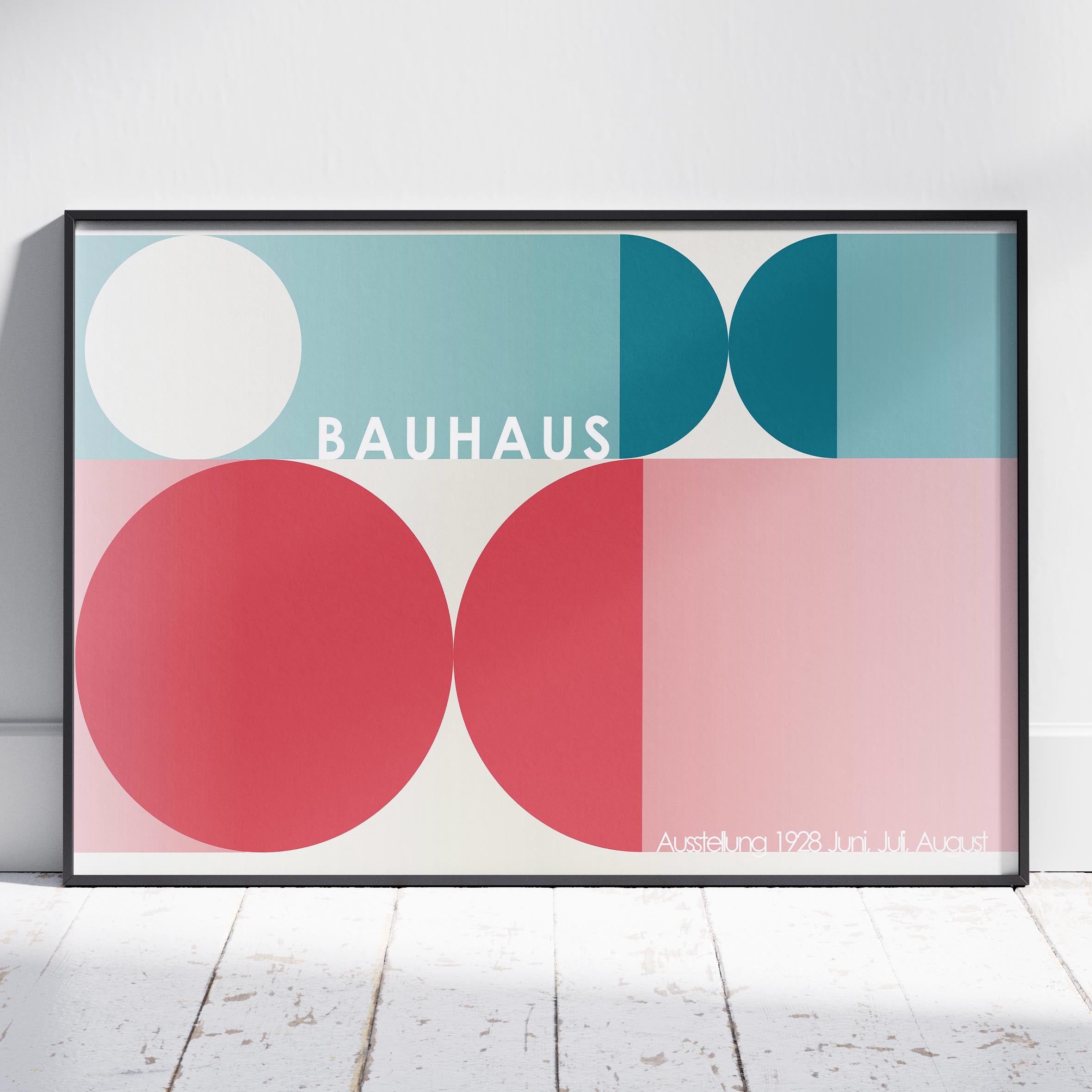 Abstract Colourful Bauhaus 1928 Geometric Circles - Rolled Poster Wall Art Print | House Prints