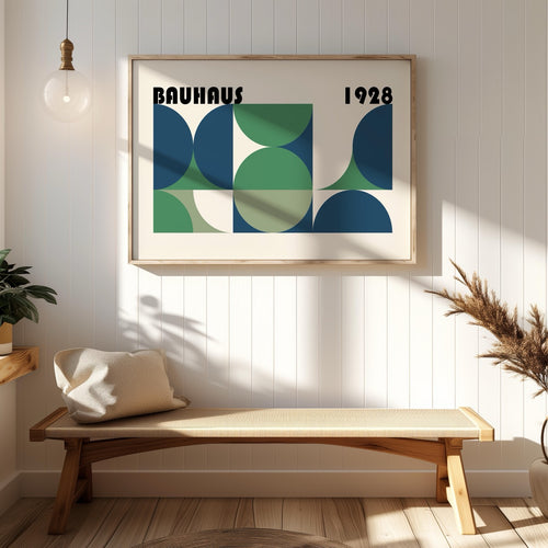 Abstract Bauhaus 1928 Geometric Shapes - Rolled Poster Wall Art Print | House Prints