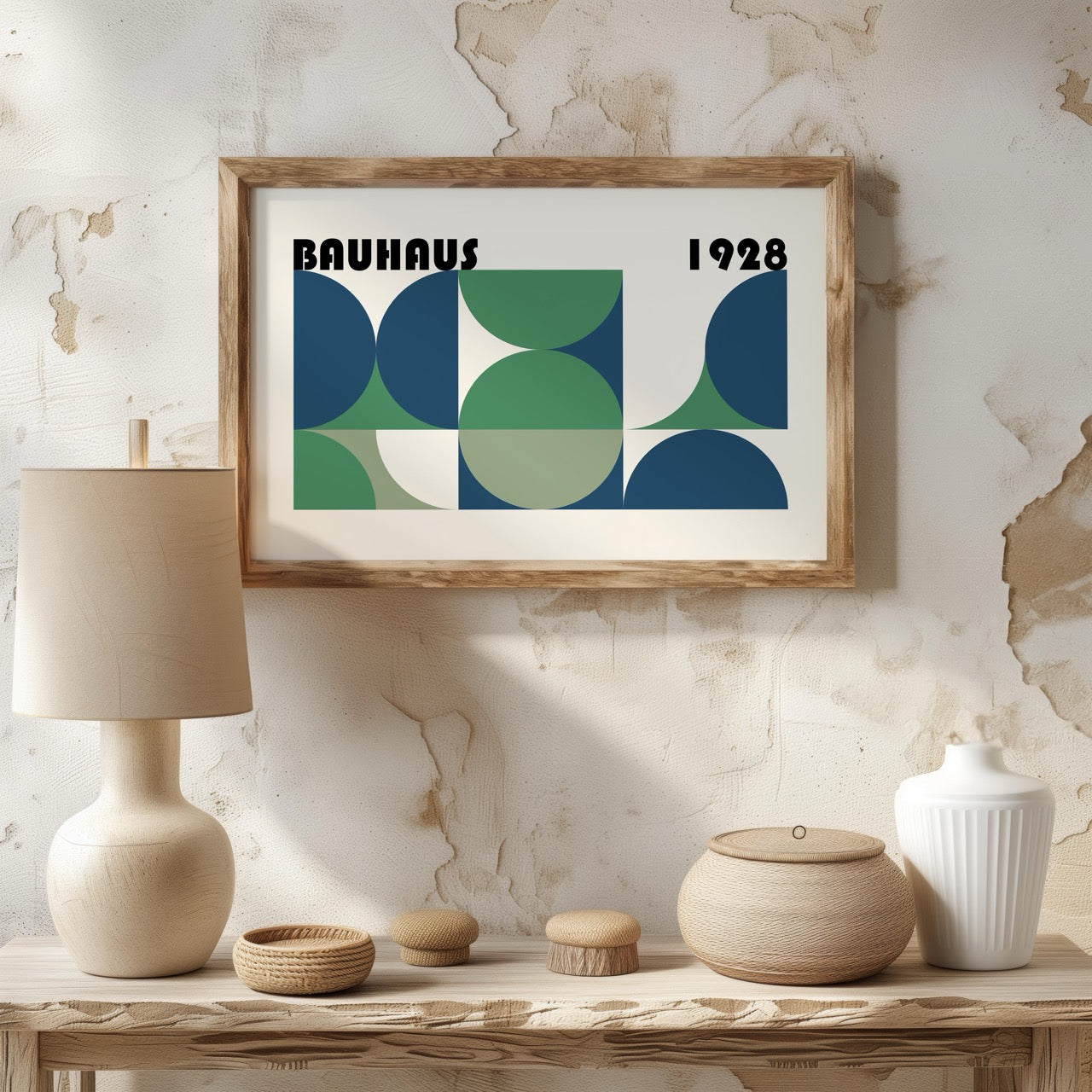 Abstract Bauhaus 1928 Geometric Shapes - Rolled Poster Wall Art Print - House Prints