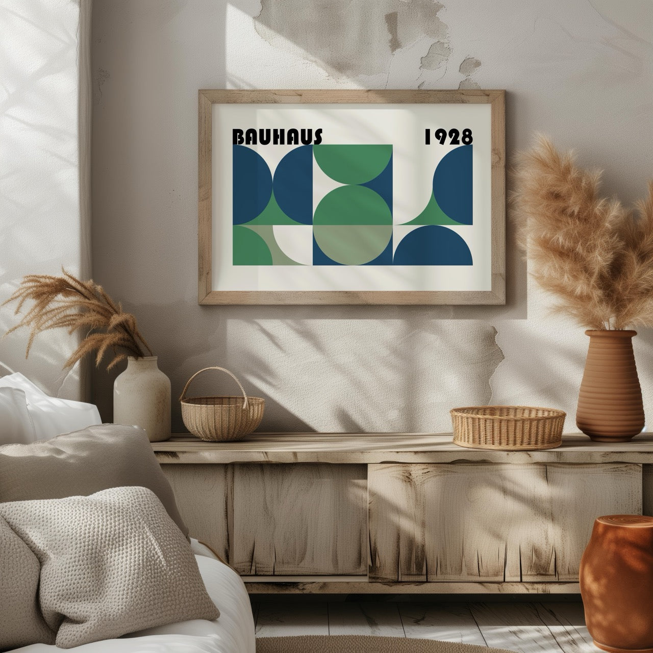 Abstract Bauhaus 1928 Geometric Shapes - Rolled Poster Wall Art Print - House Prints