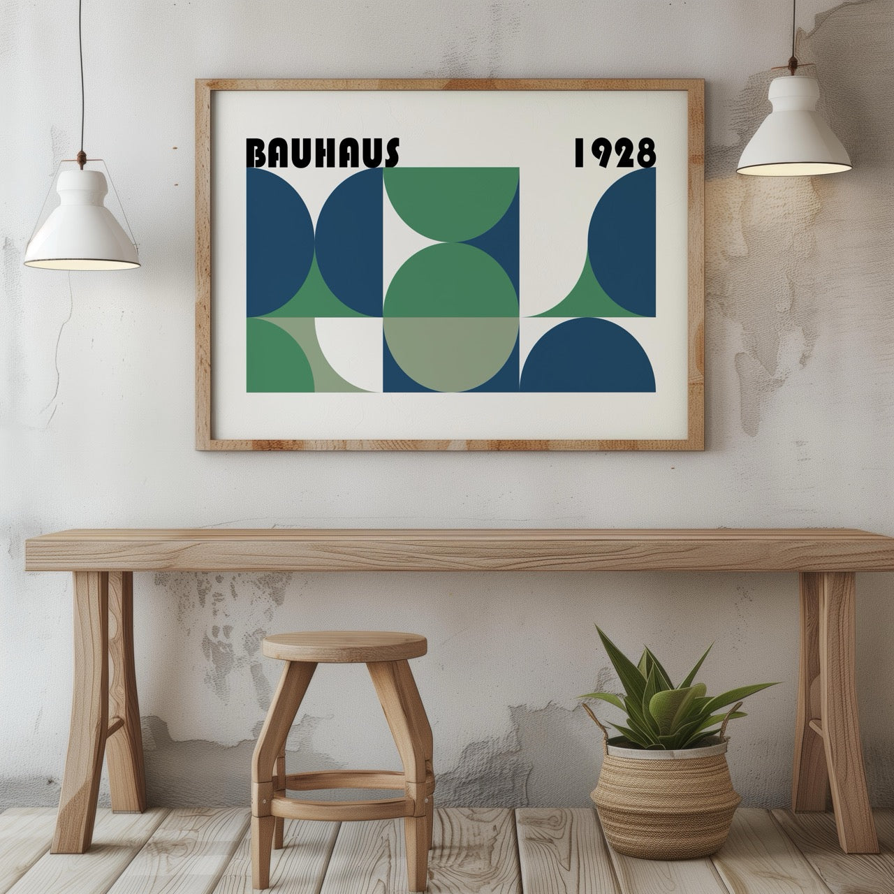 Abstract Bauhaus 1928 Geometric Shapes - Rolled Poster Wall Art Print - House Prints