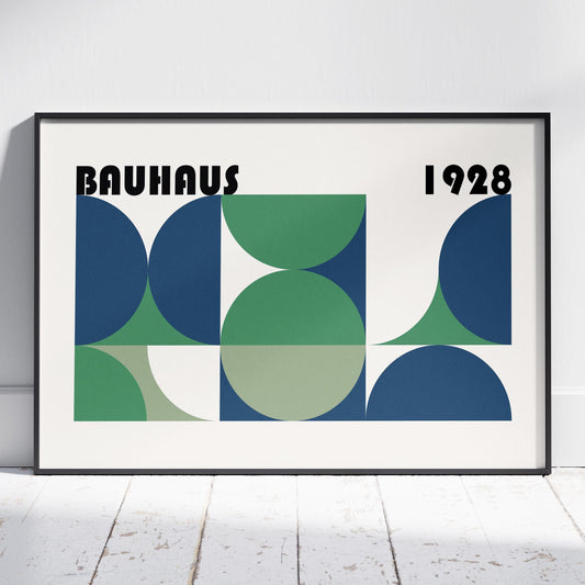 Abstract Bauhaus 1928 Geometric Shapes - Rolled Poster Wall Art Print - House Prints