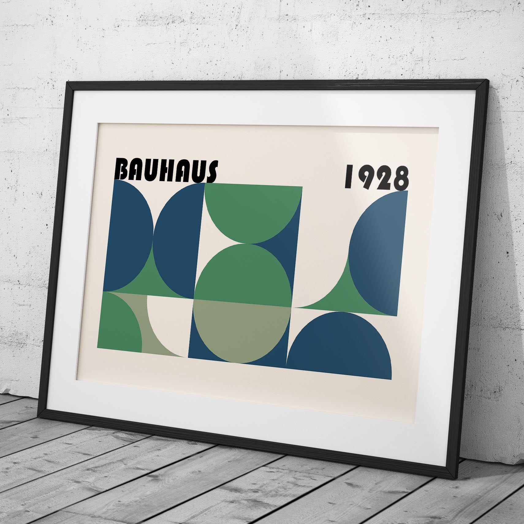 Abstract Bauhaus 1928 Geometric Shapes - Rolled Poster Wall Art Print - House Prints