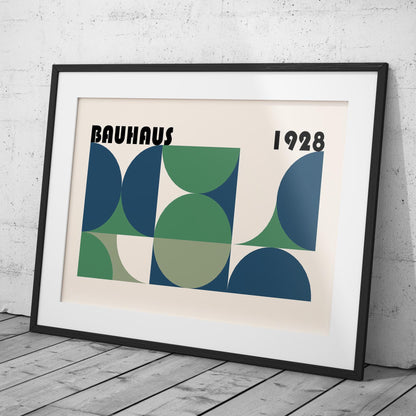 Abstract Bauhaus 1928 Geometric Shapes - Rolled Poster Wall Art Print - House Prints