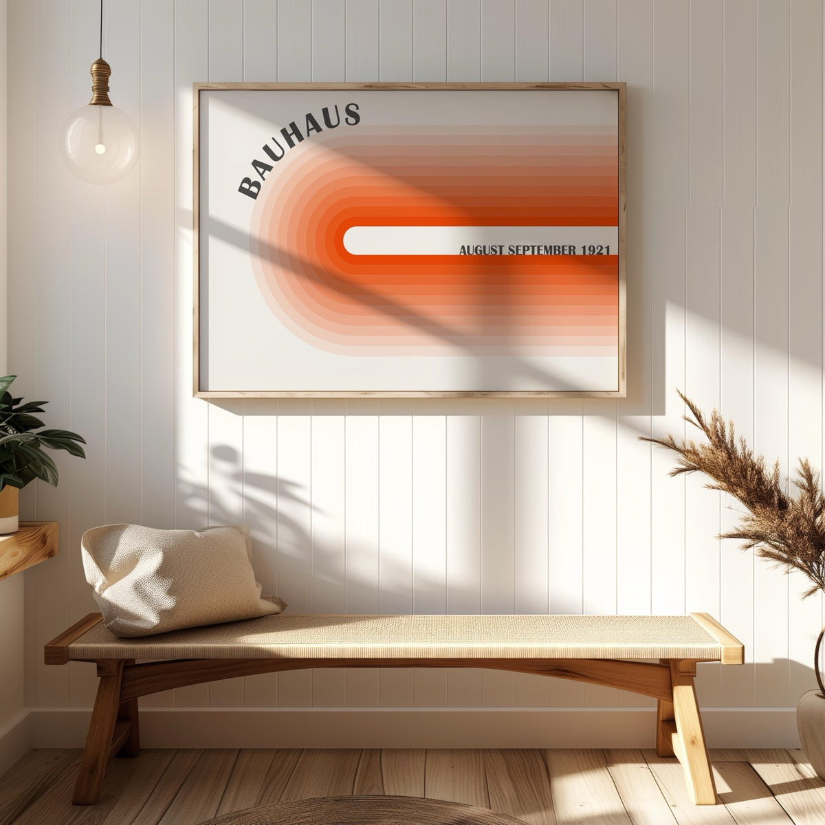 Abstract Orange 1921 Bauhaus Circle Hues - Rolled Poster Wall Art Print | House Prints