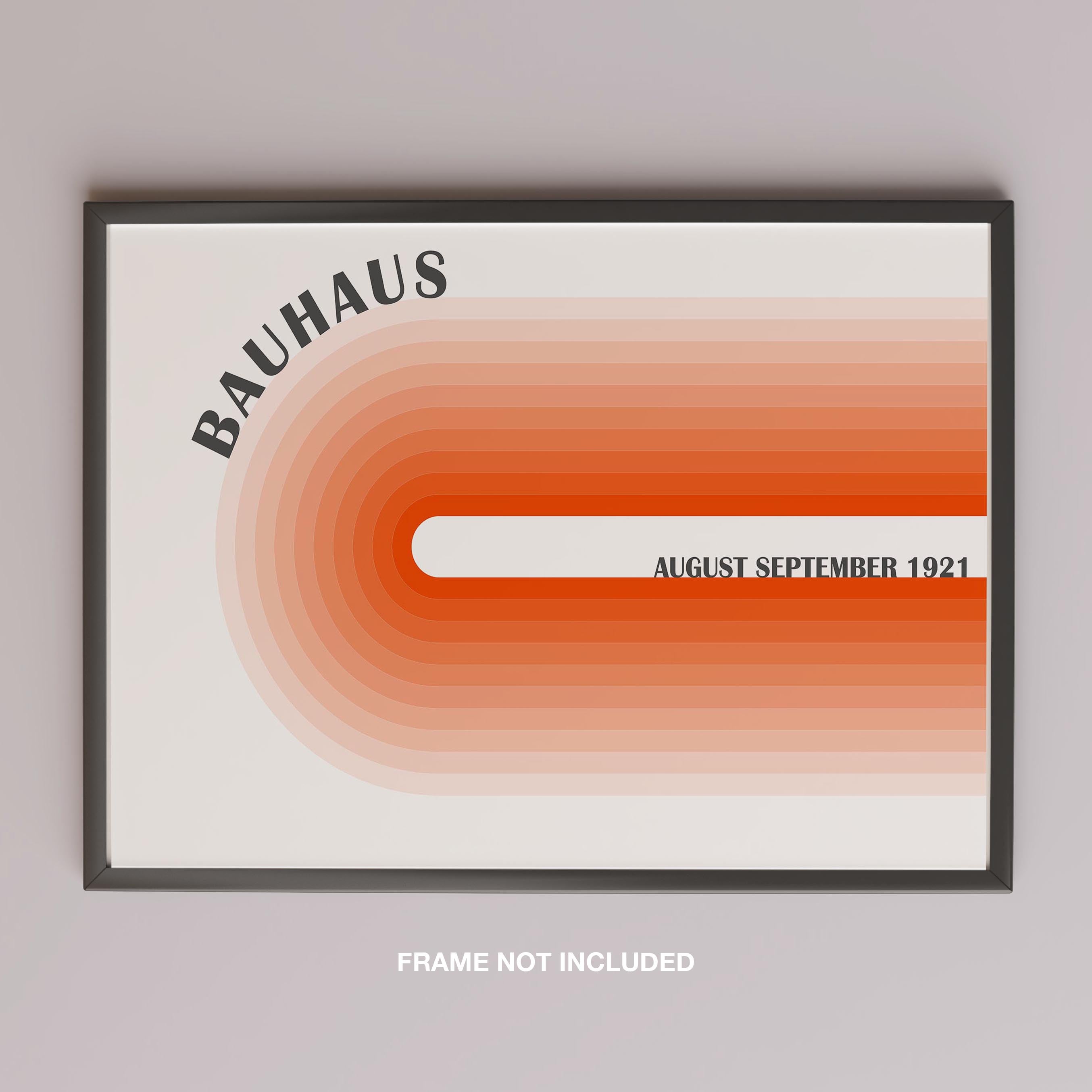 Abstract Orange 1921 Bauhaus Circle Hues - Rolled Poster Wall Art Print | House Prints
