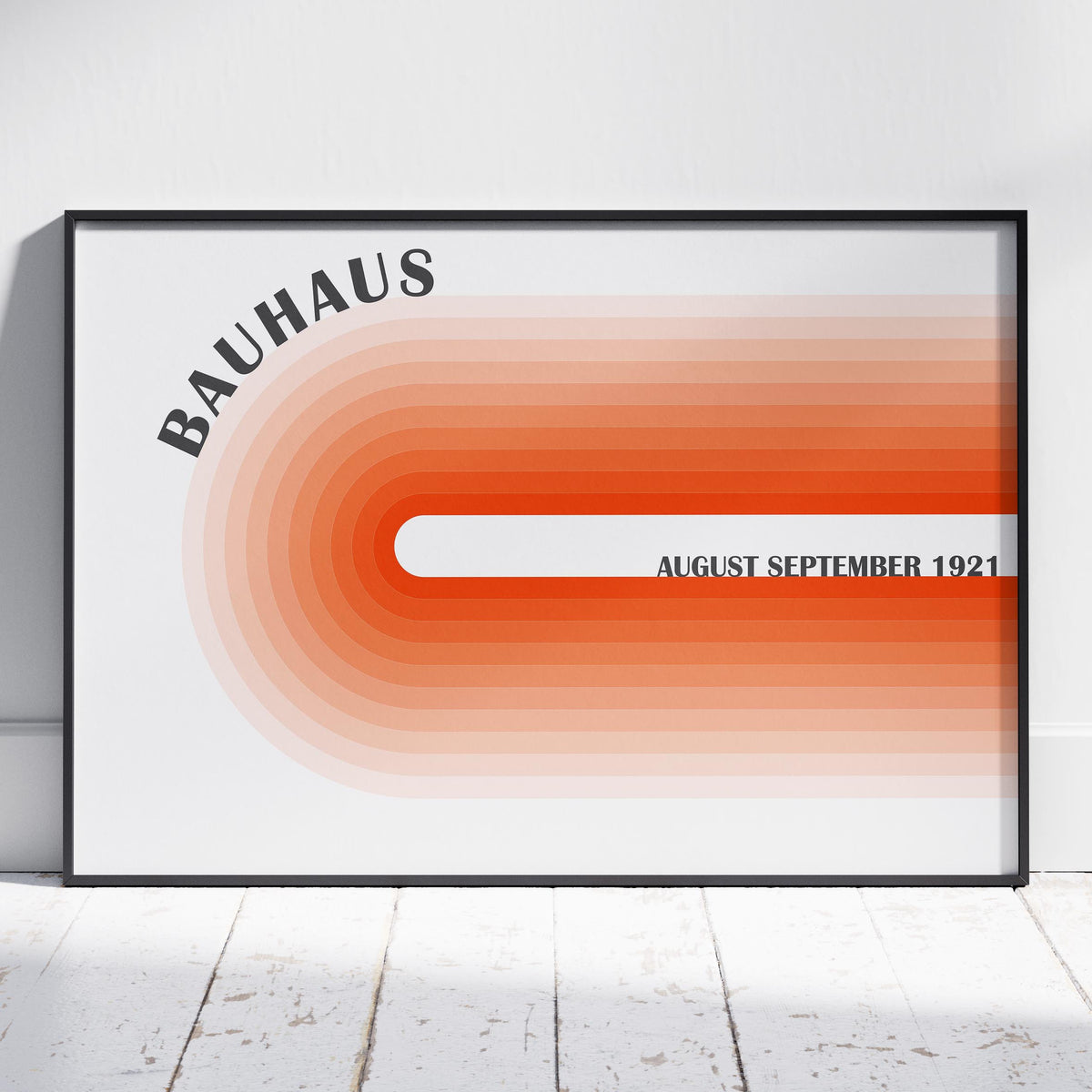 Abstract Orange 1921 Bauhaus Circle Hues - Rolled Poster Wall Art Print | House Prints