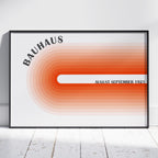 Abstract Orange 1921 Bauhaus Circle Hues - Rolled Poster Wall Art Print | House Prints